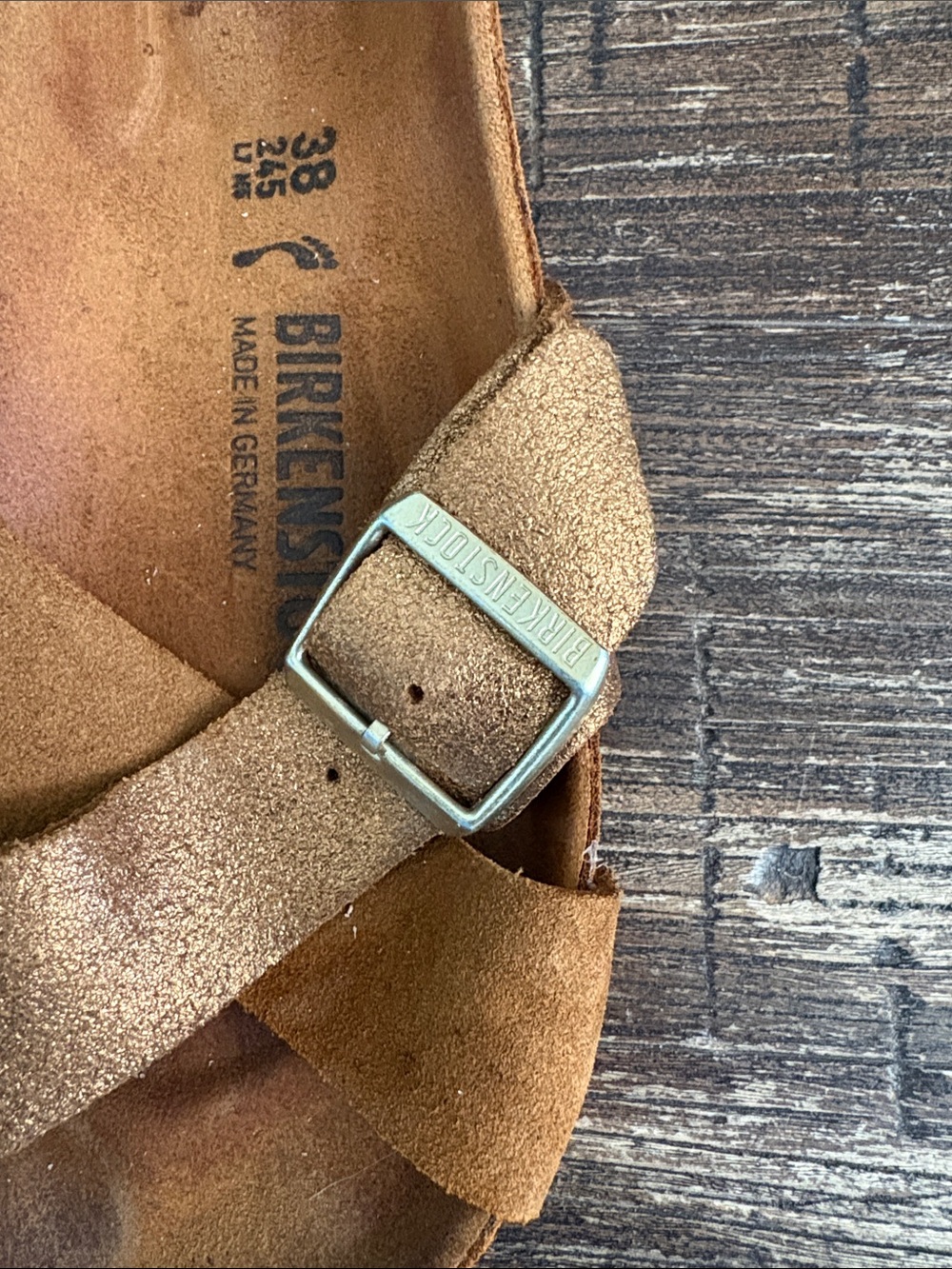 Birkenstock Siena Metallic Brown Gold Crossover Sandals 38 US 7-7.5 - Picture 5 of 9